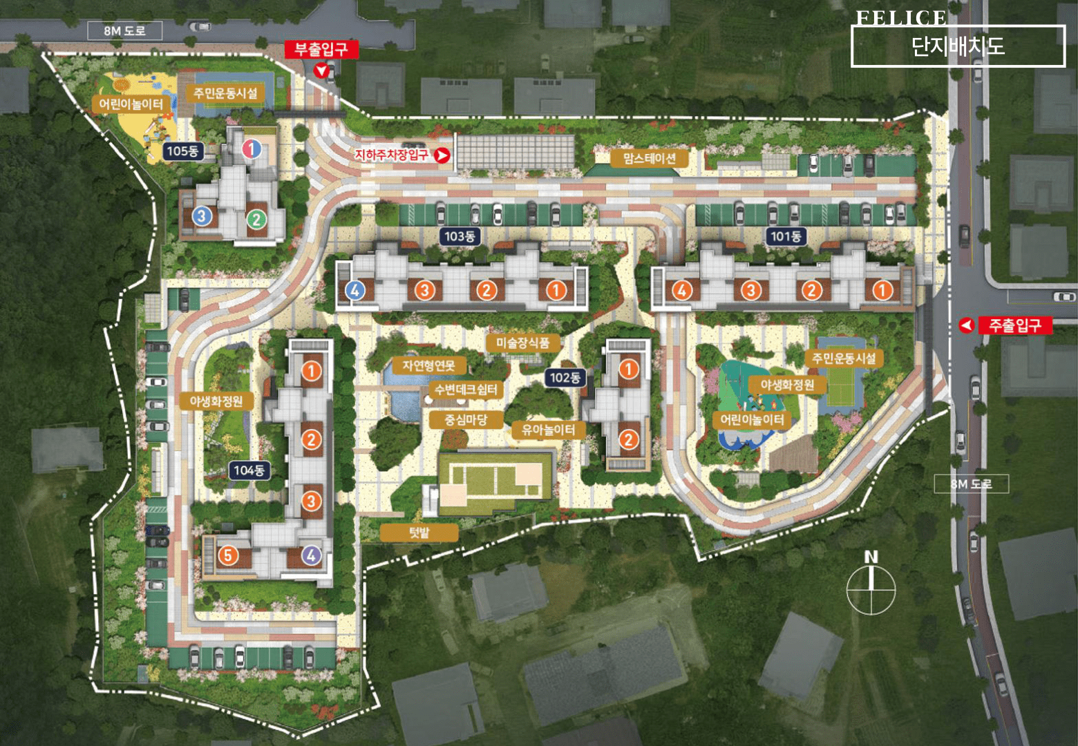 홍성 승원팰리체 단지배치도